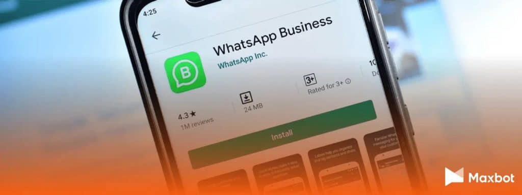 tela de download do app whatsapp business no celular