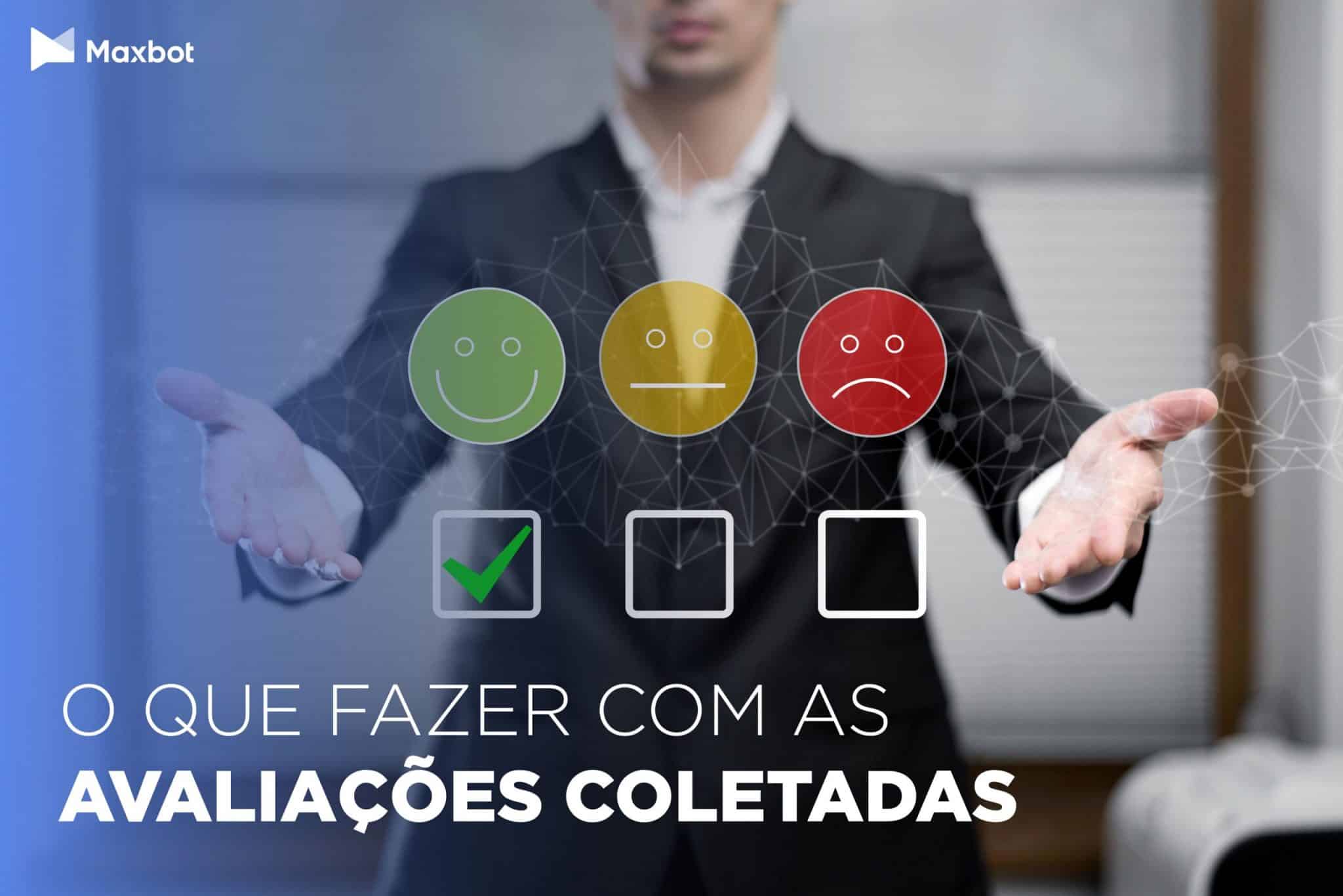 Empresário coletando avaliações