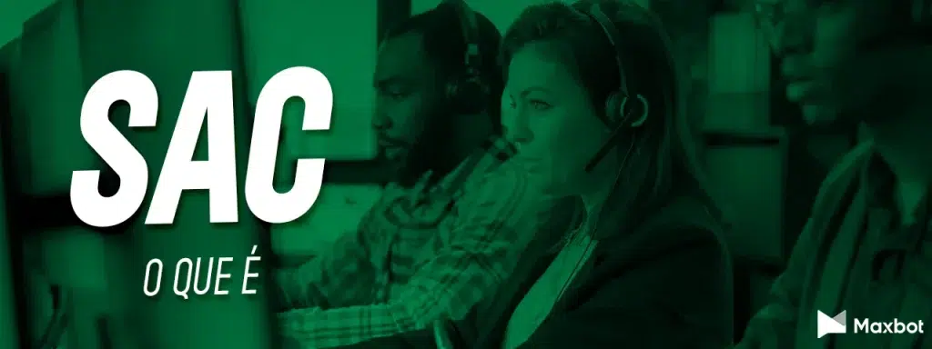 Duas pessoas em um call center com a frase SAC, o que é?